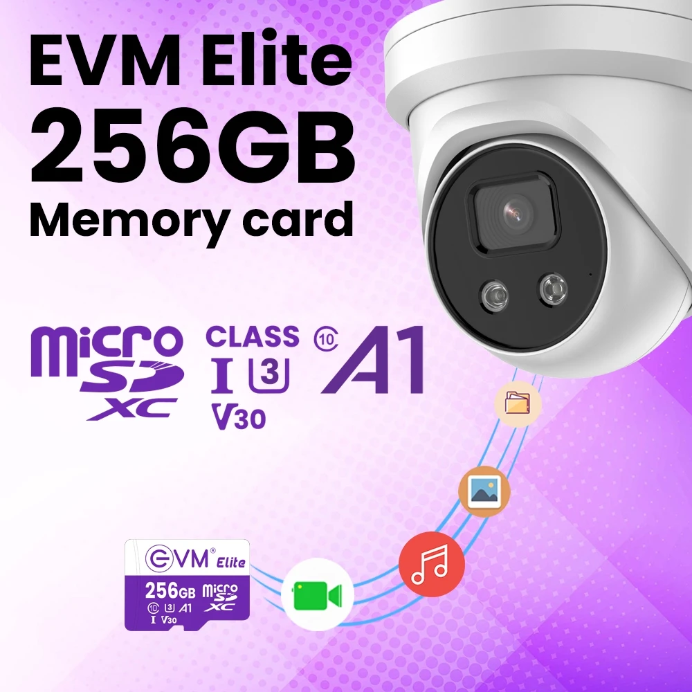 EVM Micro SD Card 256GB Elite For CCTV Camera and Smart Phone view 3